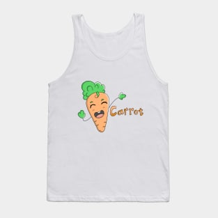 cute funny carrot cartoon Tank Top